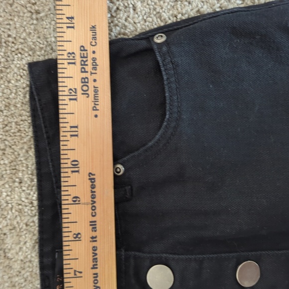 Forever 21 Black Denim Button-Front Skirt Size S - Picture 5 of 7